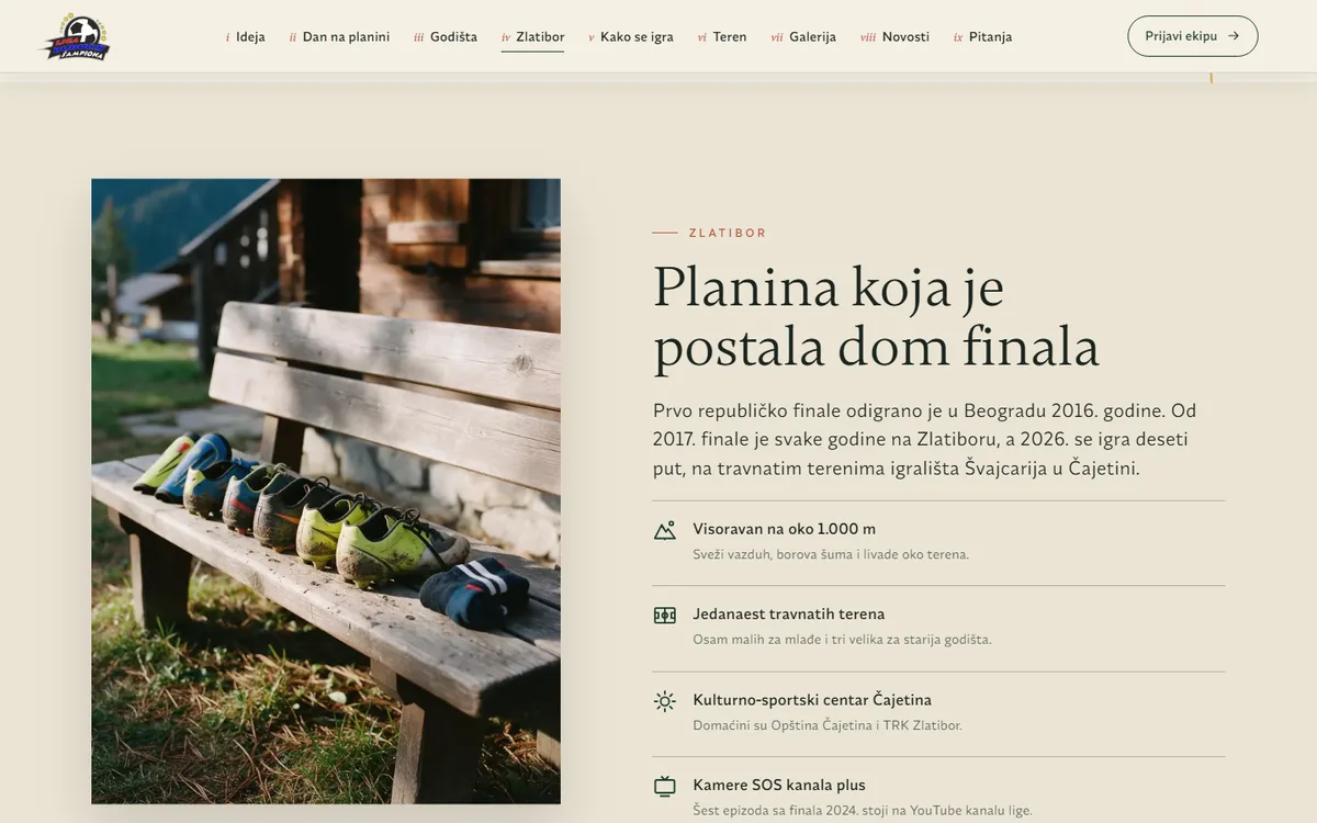 Koncept Zlatibor, sekcija o planini